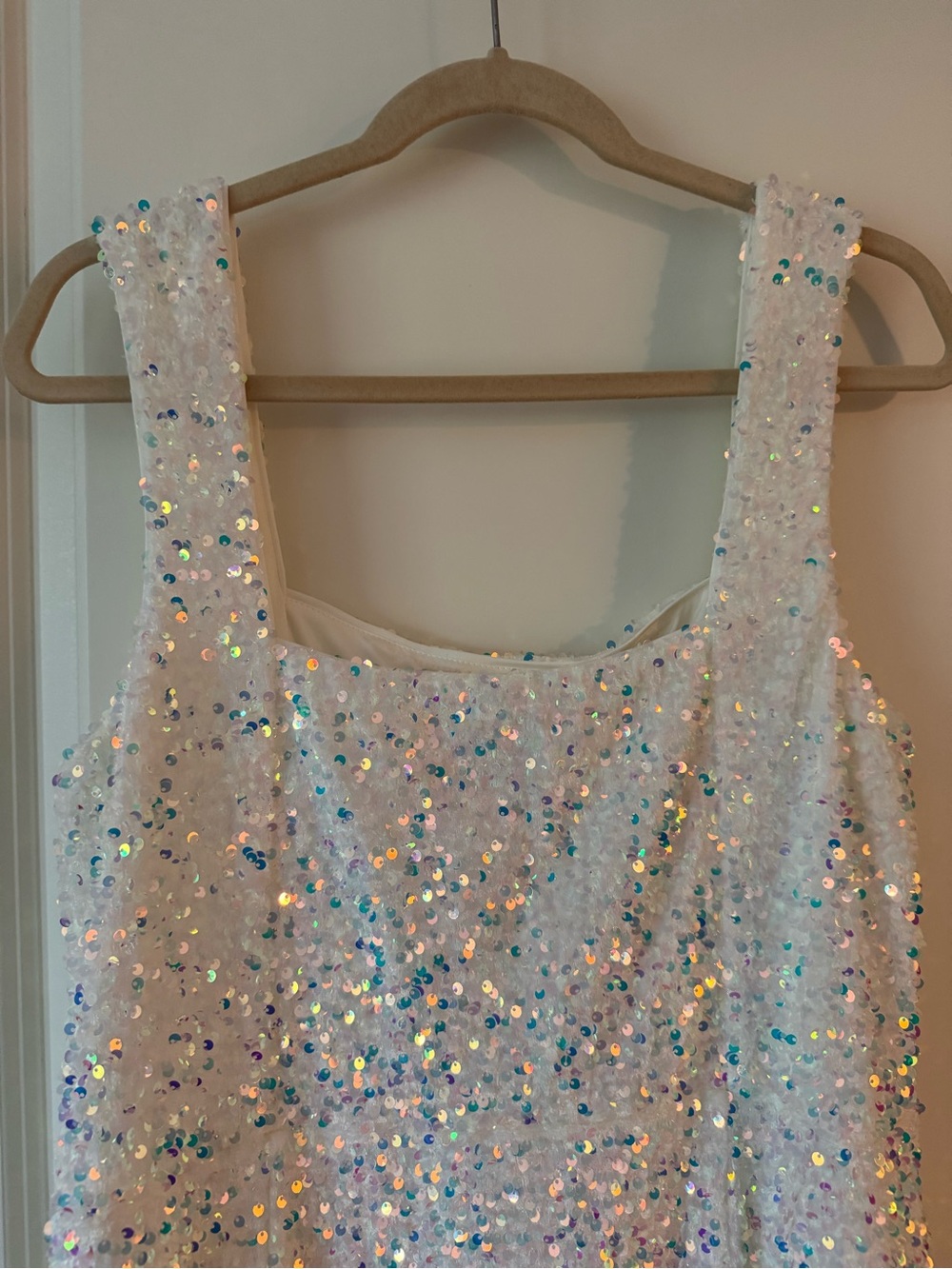 Show Me Your Mumu Eden Midi Dress — White Sequin Slit Dress - Picture 7 of 8